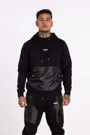 Technical Pocket Panel Hoody - Black