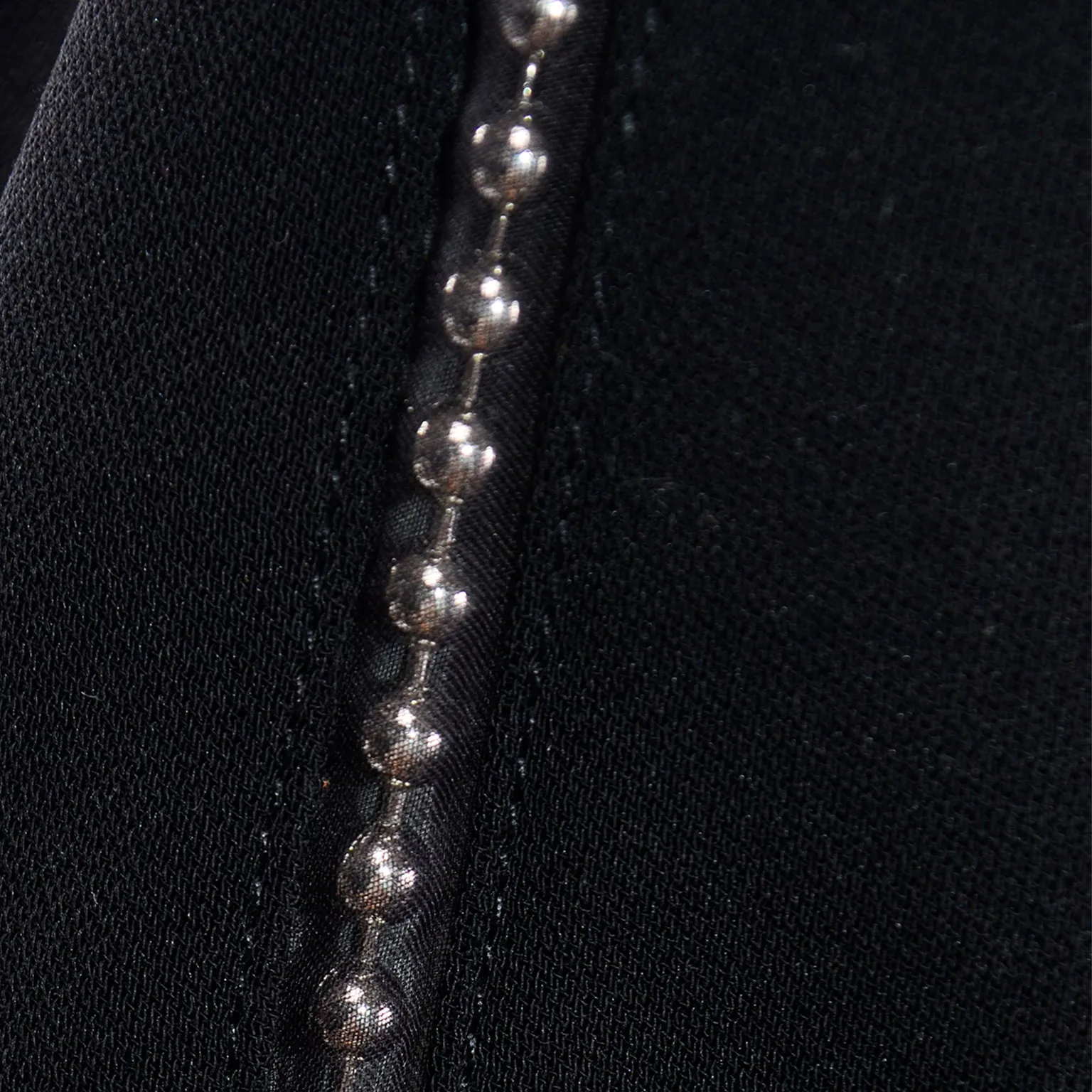 Thierry Mugler Vintage Black Blazer Jacket with Ball Chain Detail
