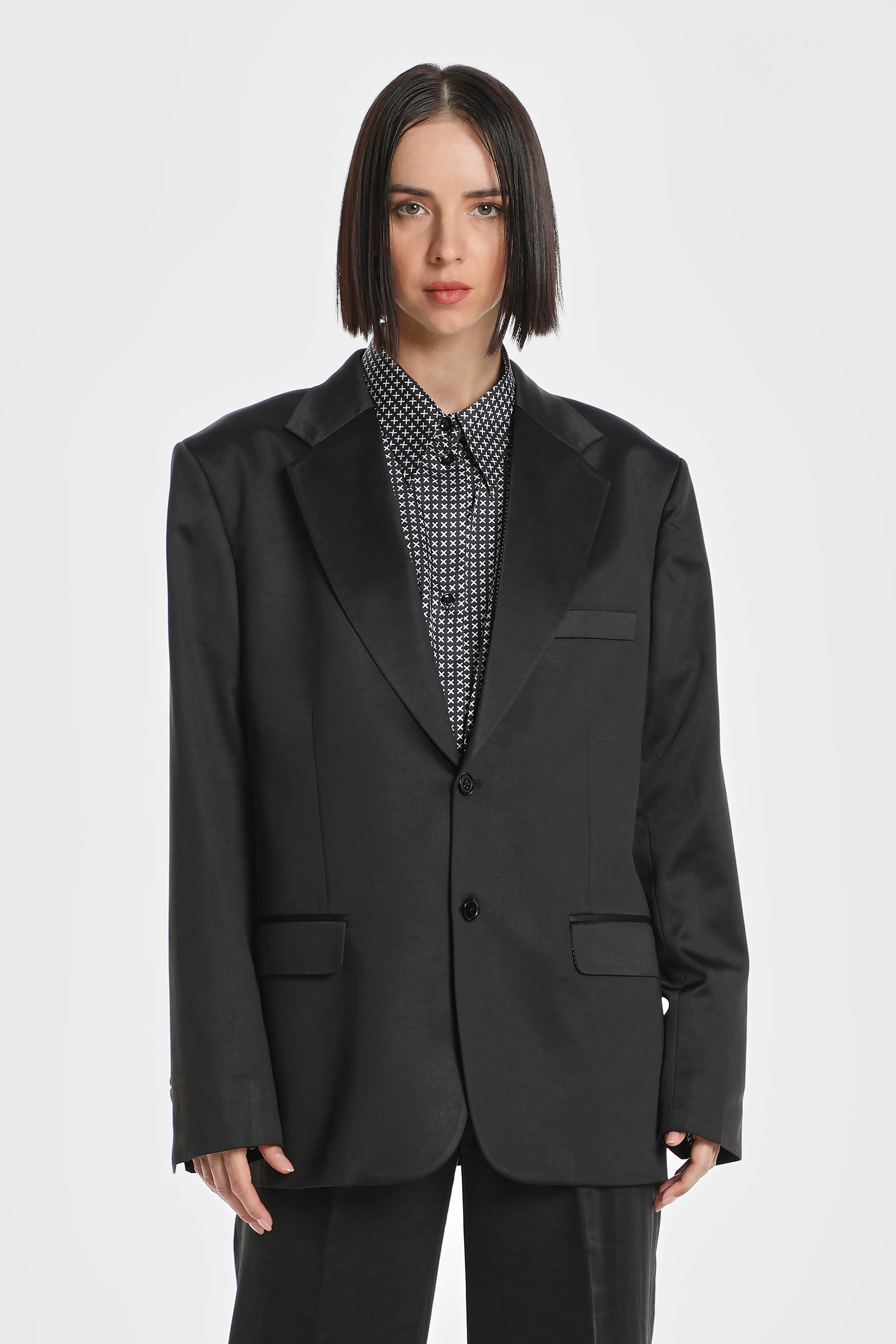 WHAT ARE YOU NOT SILK BLAZER