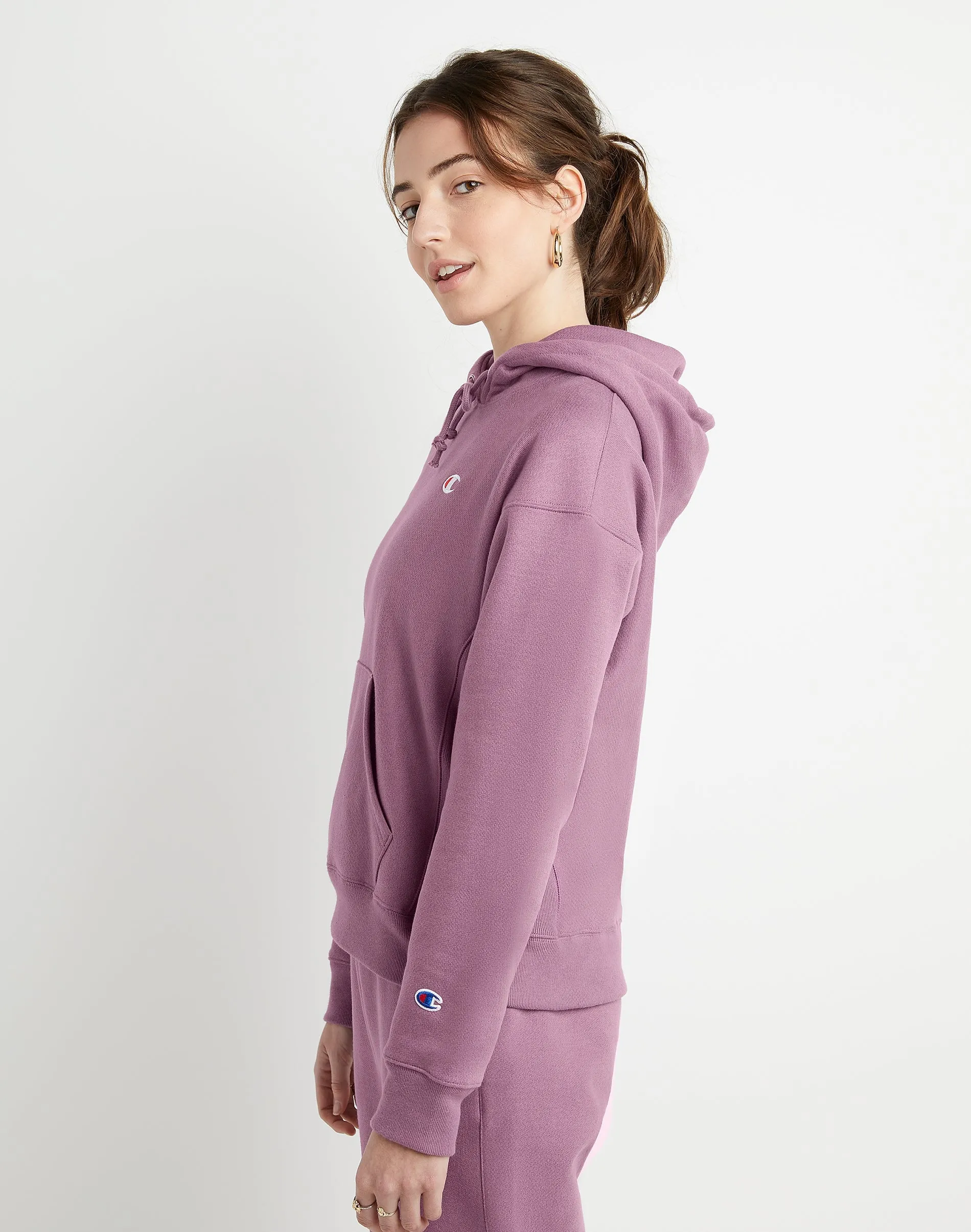 Women's Champion RW Hoodie C Logo Midnight Aster