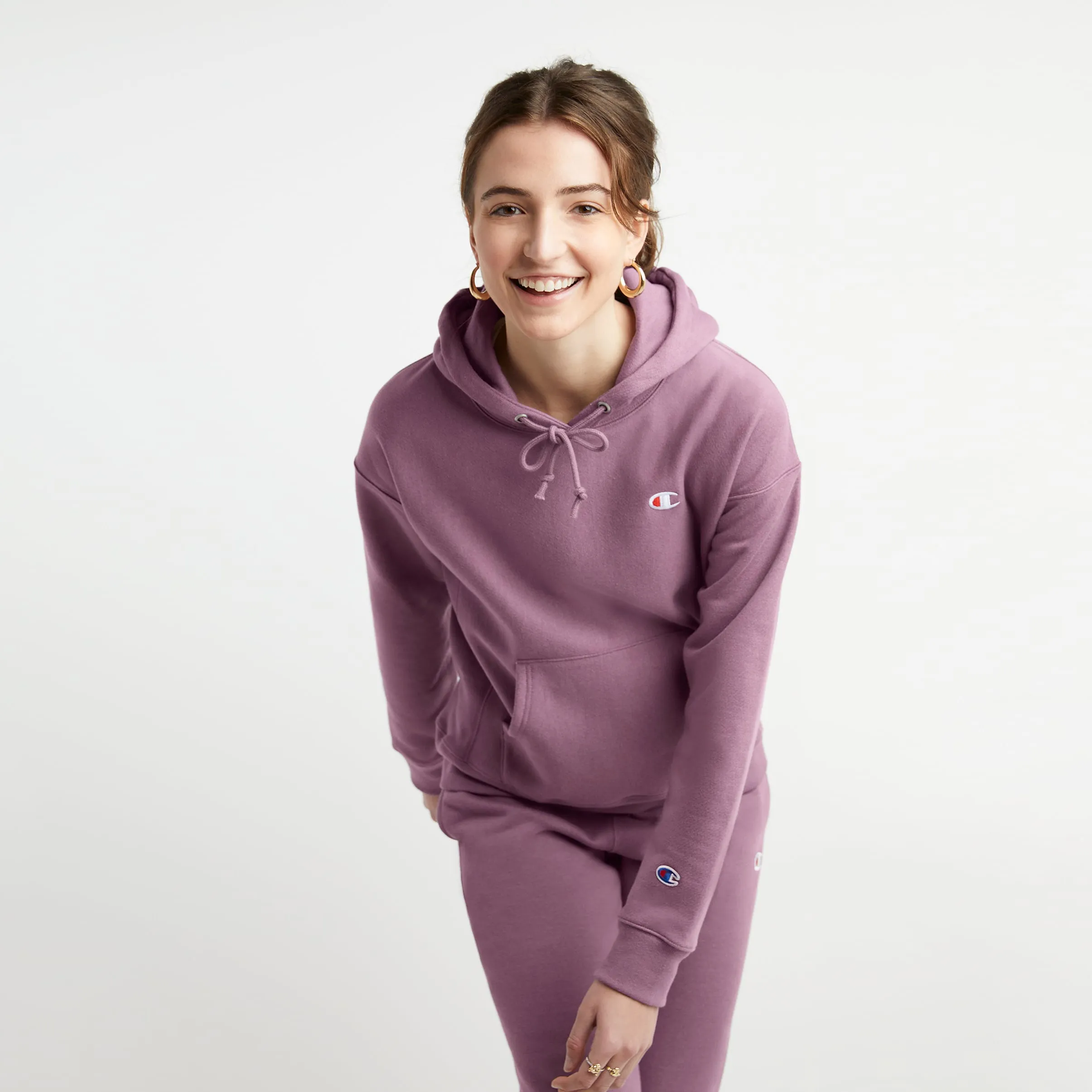 Women's Champion RW Hoodie C Logo Midnight Aster