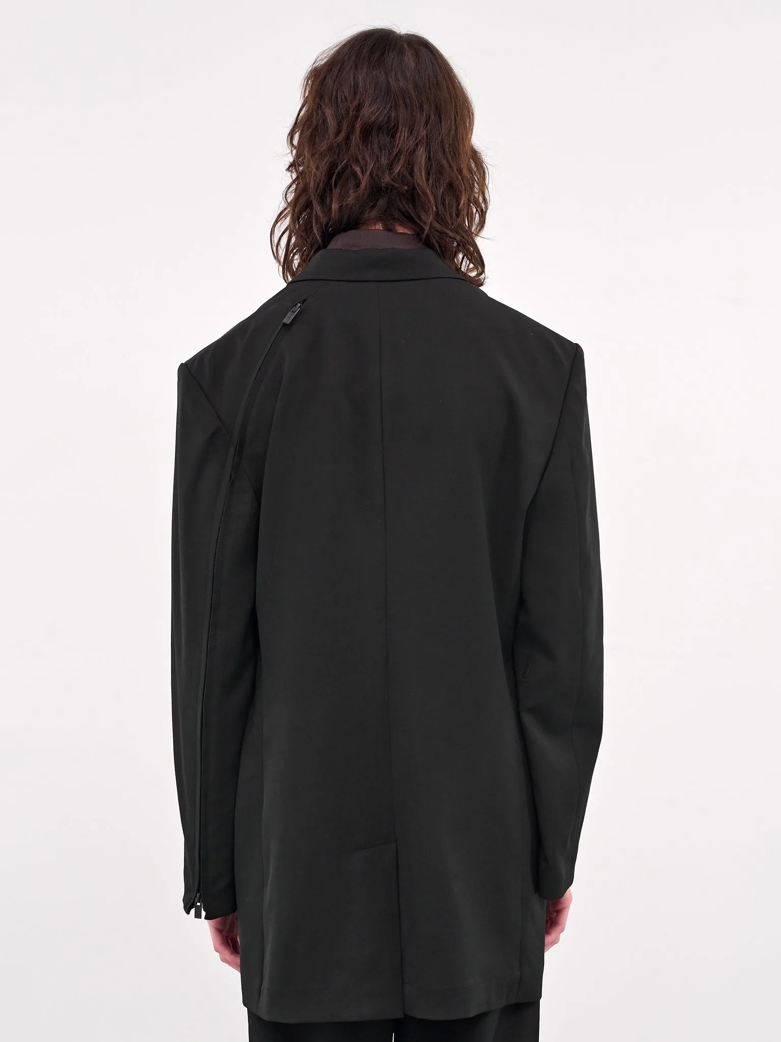 Zip Detail Paneled Jacket (HP-J26-100-2-BLACK)