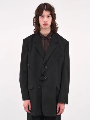Zip Detail Paneled Jacket (HP-J26-100-2-BLACK)
