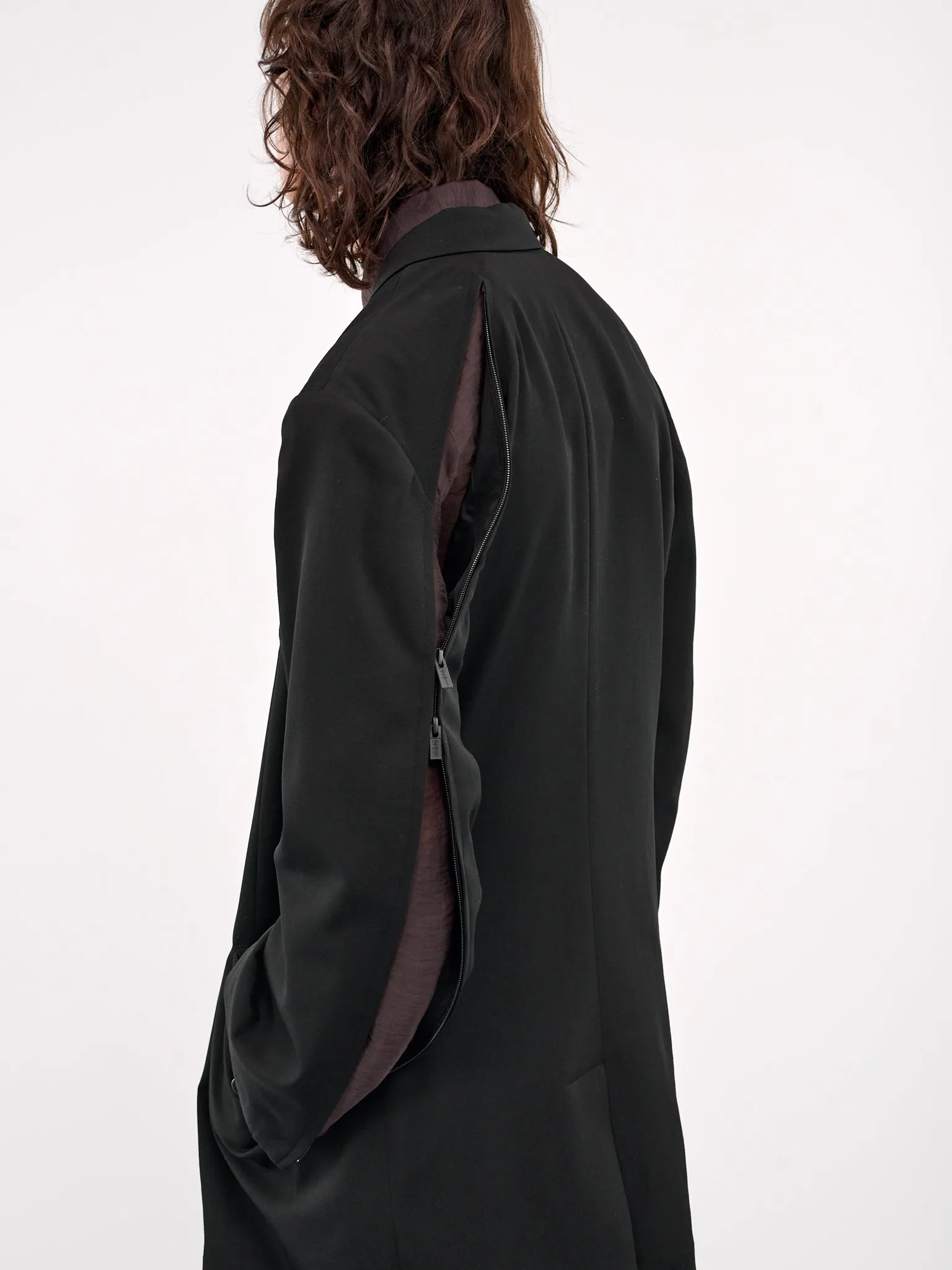 Zip Detail Paneled Jacket (HP-J26-100-2-BLACK)